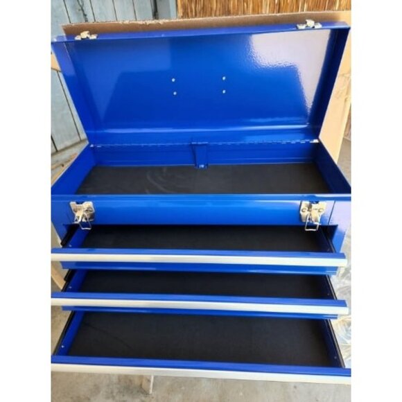 3 Drawer 20" Metal Tool Box Portable Steel Tool Chest with Ball-Bearing - Picture 1 of 1